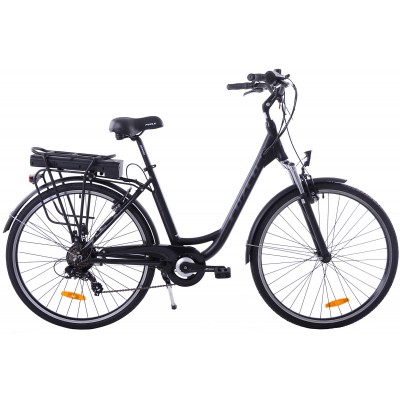 Elektrický mestský bicykel Labuť čierny 28" LG CEEL E-1